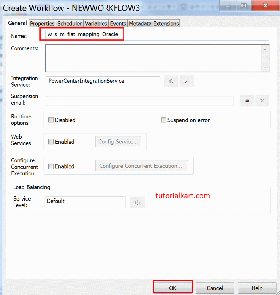 Creating workflow connection in Informatica powercenter 10.1.0