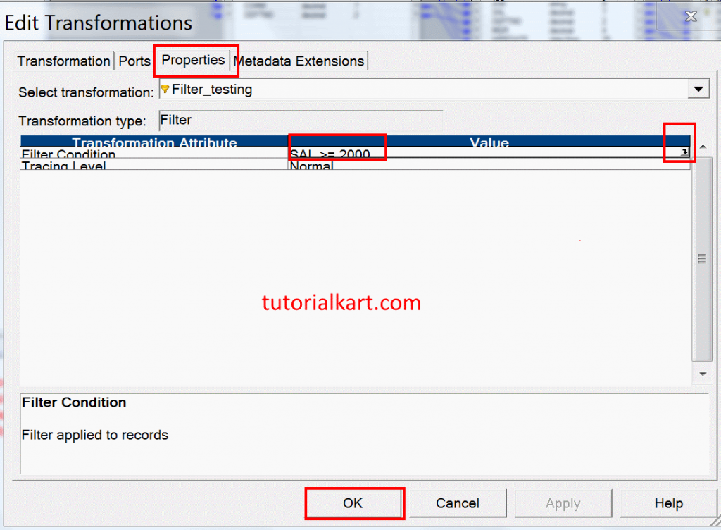 What is Filter Transformation and how to create