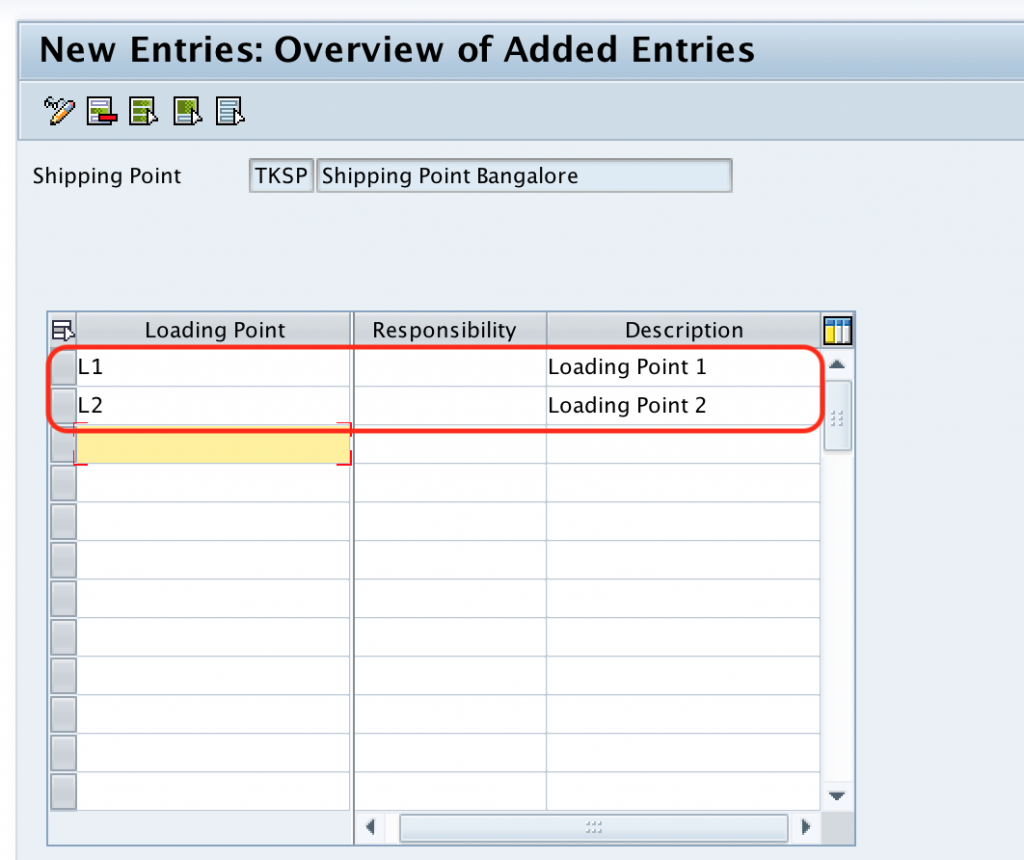 Maintain Loading Point in SAP