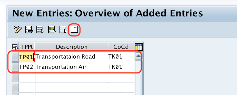 New Transportation Planning Point in SAP