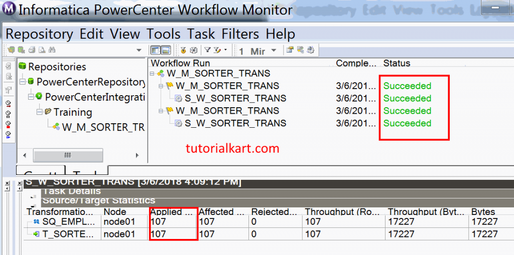 Sorter Transformation in Informatica