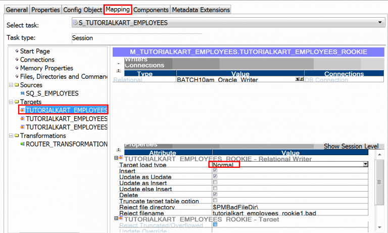 Router Transformation in Informatica - Multiple targets - TutorialKart