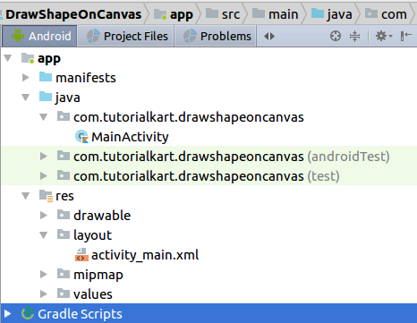 Kotlin Android - Draw Shape (Rect, Oval) to Canvas - Example