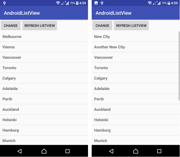 Android Refresh ListView Example