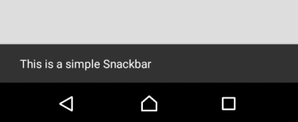 Android Snackbar Example