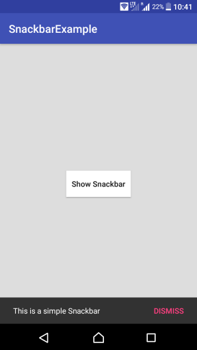 Android Snackbar SetAction