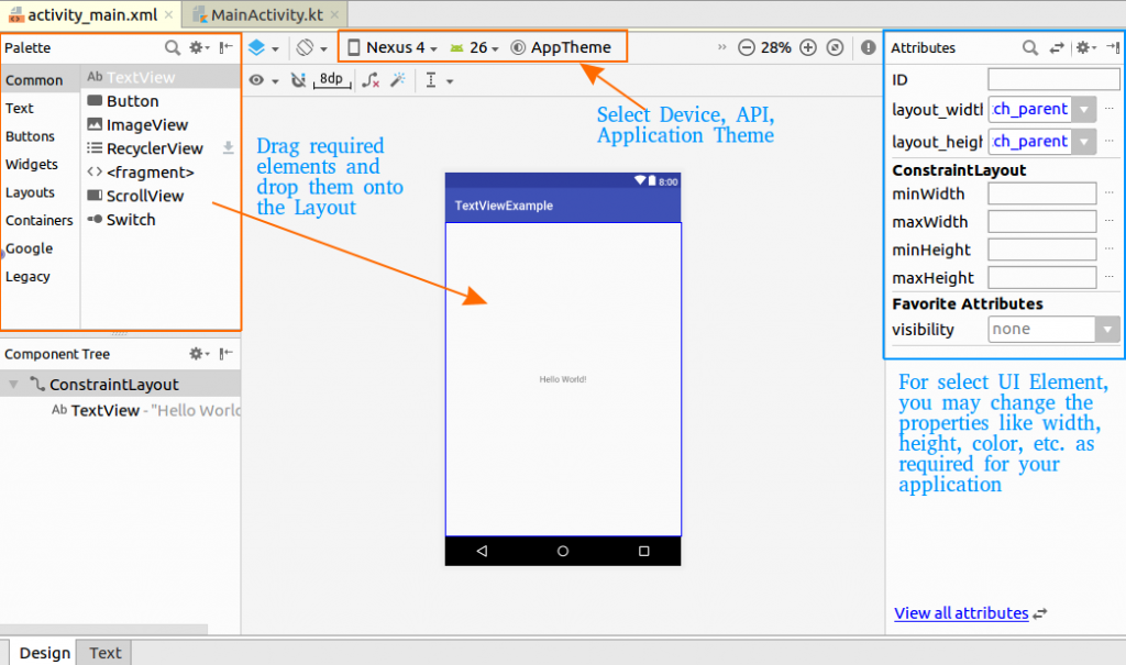 Android Studio IDE Windows and Features