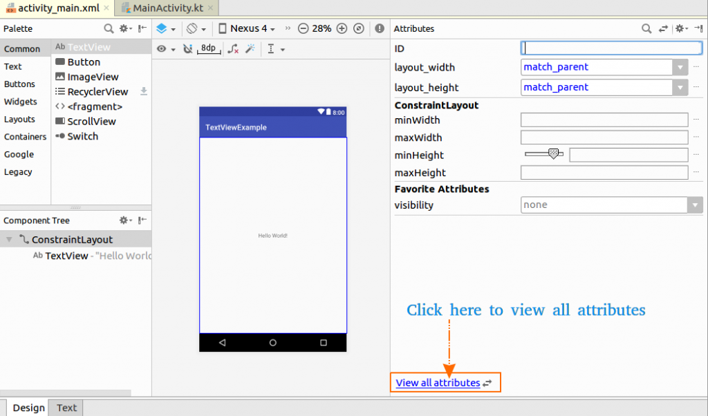 Android TextView Example