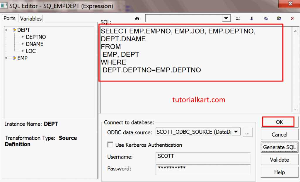 Joiner Transformation in Inforamatica