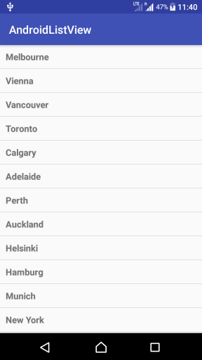 Kotlin Android ListView Example