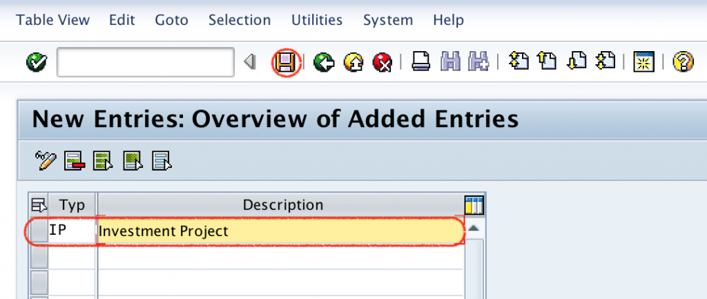 Create Project Types for WBS Element in SAP
