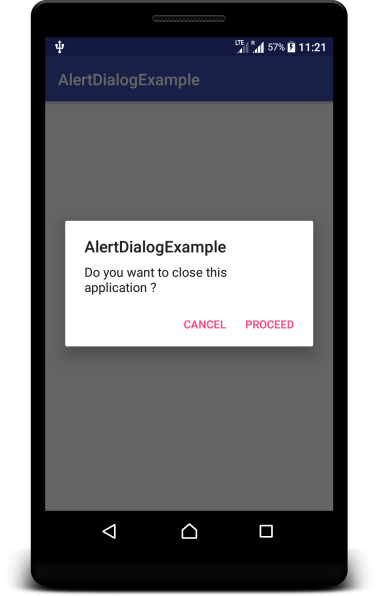 Android Alert Dialog Example