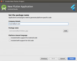 Flutter - Basic Application - Android Studio - Example