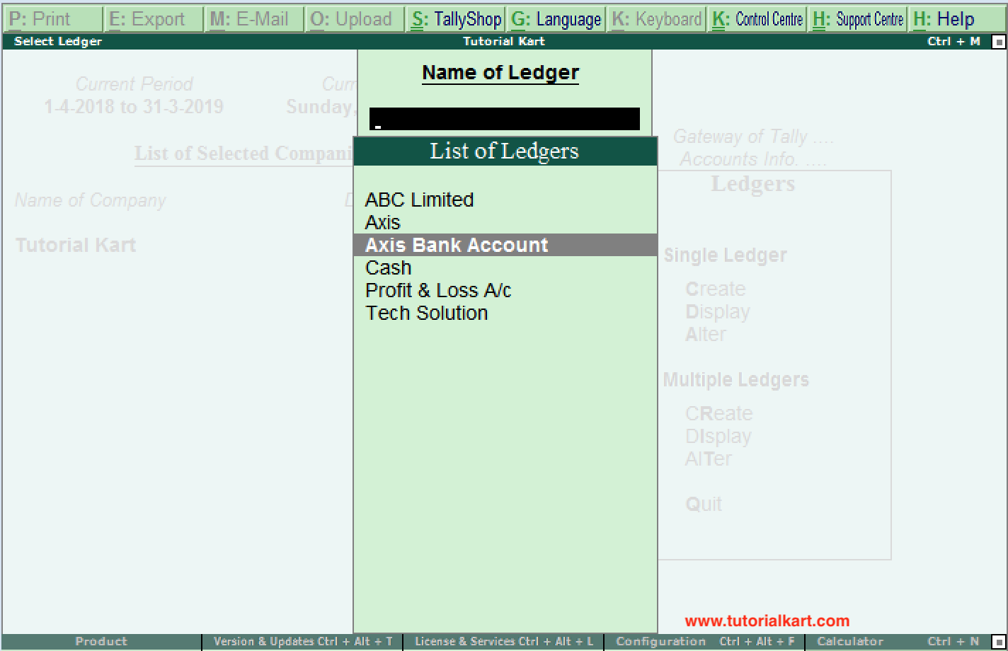 List of Ledgers