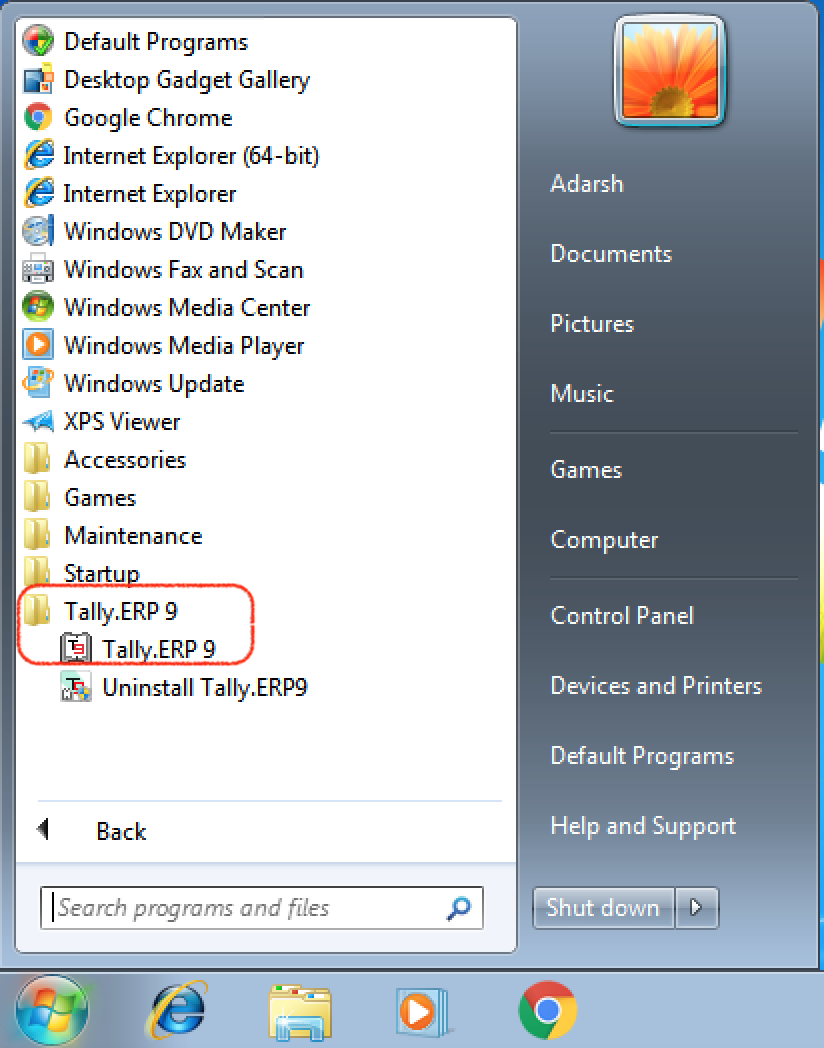 Tally ERP 9 Start