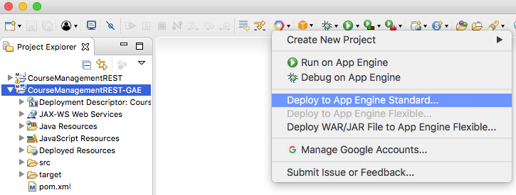 Deploy JEE applications in Google Cloud