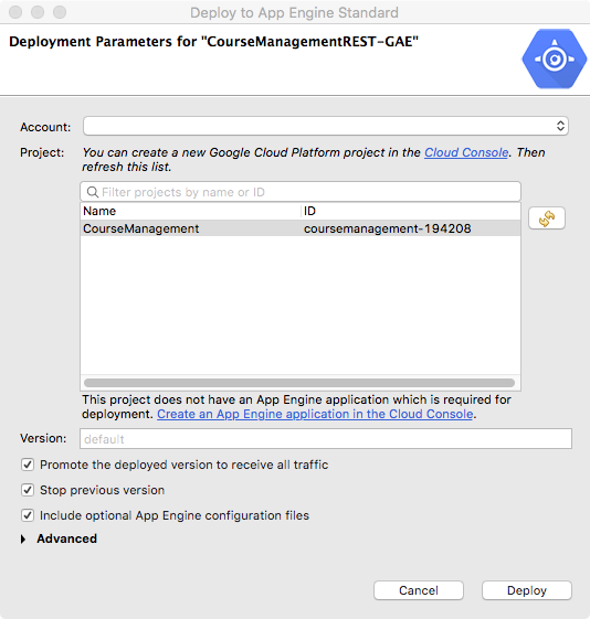 Deploy JEE applications in Google Cloud