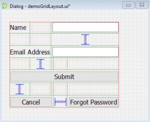 How to create Grid and Form Layouts in Qt5 Python