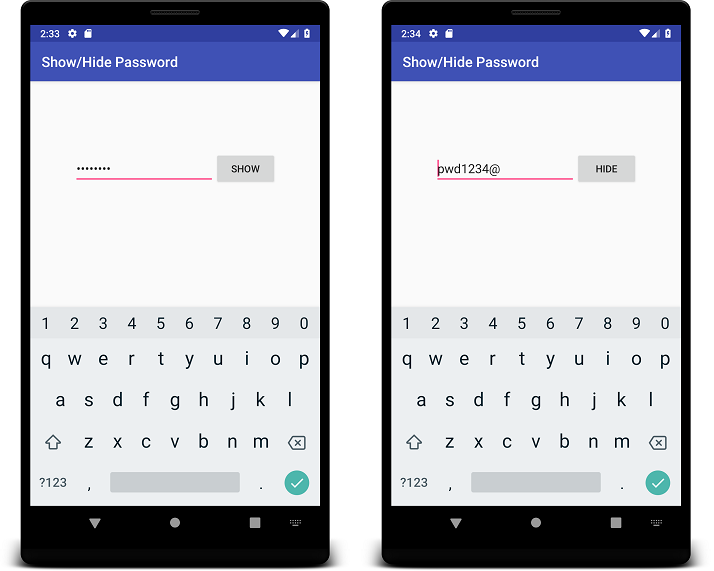 Kotlin Android EditText - Show/Hide Password