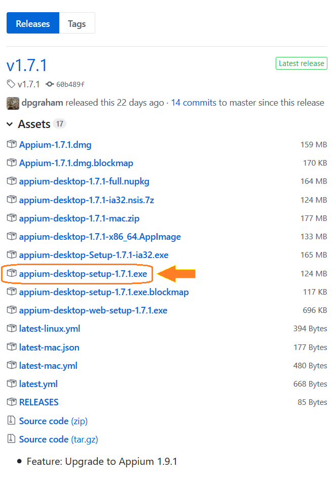 Appium Desktop Downloads