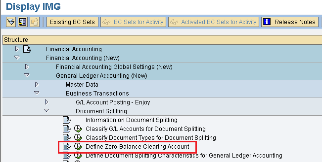 define zero-balance clearing account SAP path