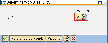 determine work area entry ledger in SAP