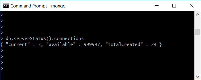 Number of Connections to MongoDB Server