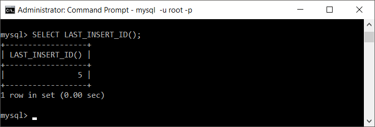 MySQL LAST_INSERT_ID() function solved