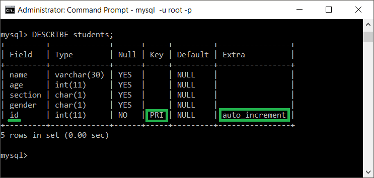 Updated table schema when new primary column is added