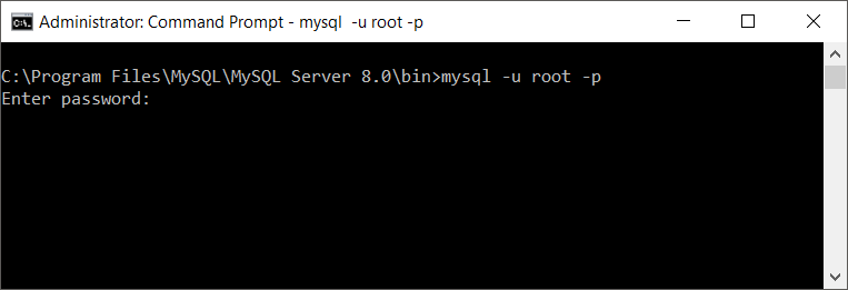 MySQL Server Login - Prompt for password