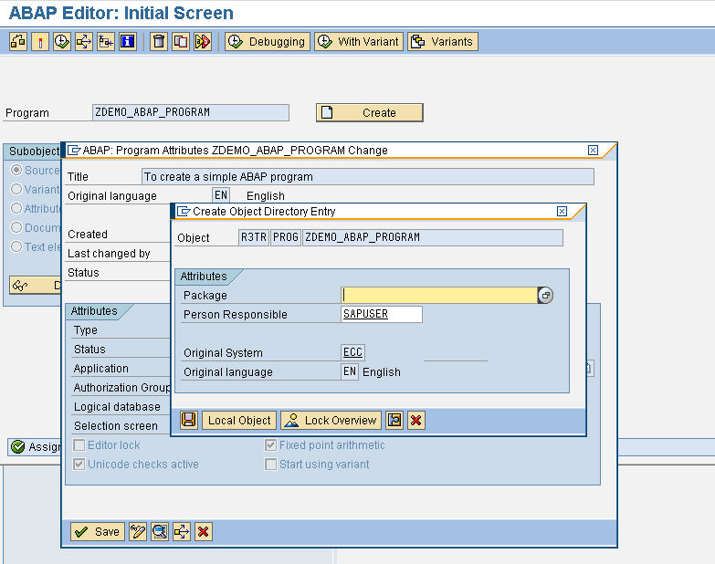 assignment for sap abap