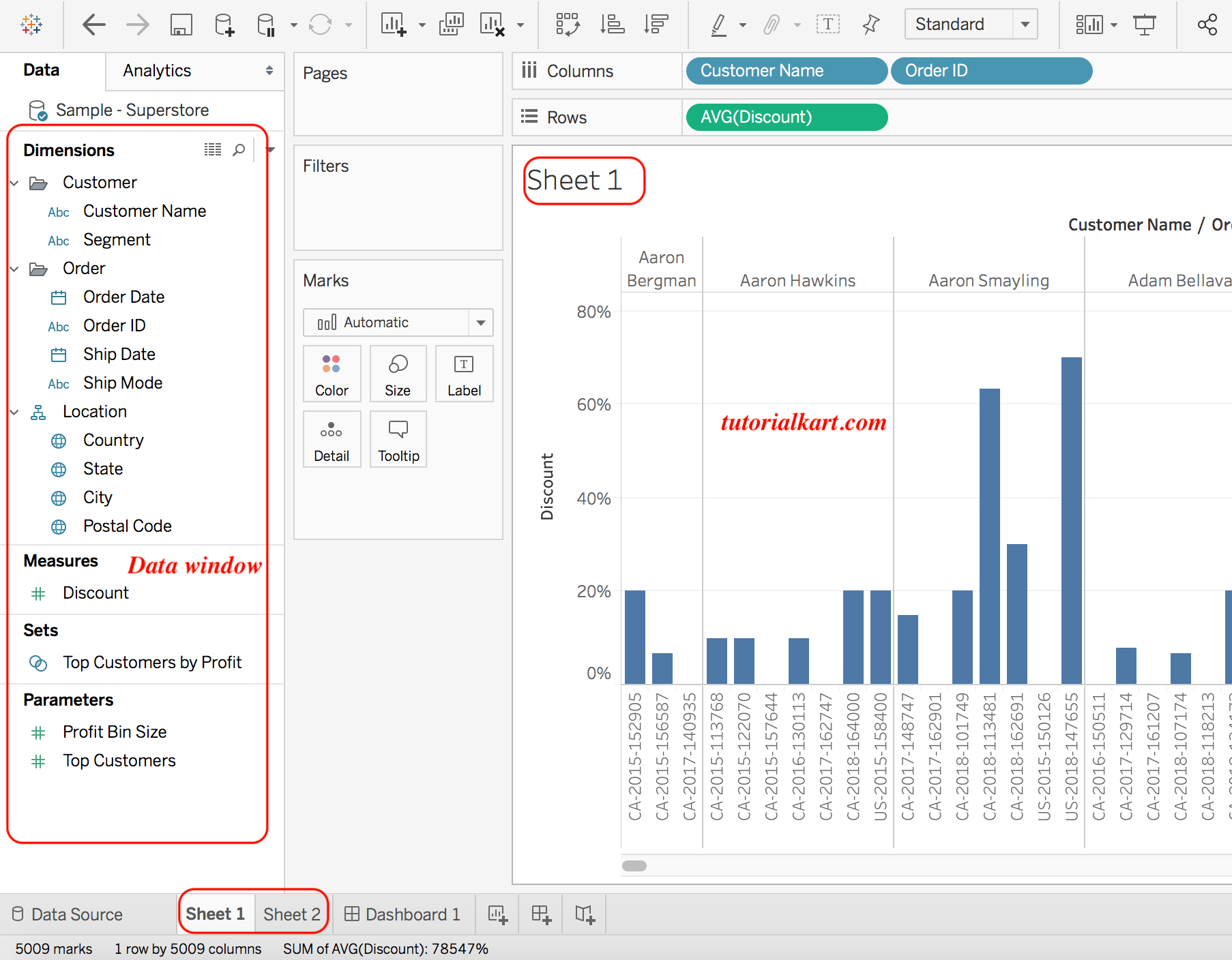 Tableau Worksheet