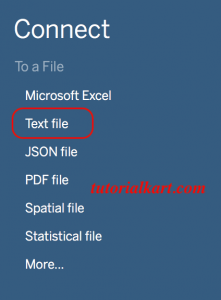 Tableau Data connection