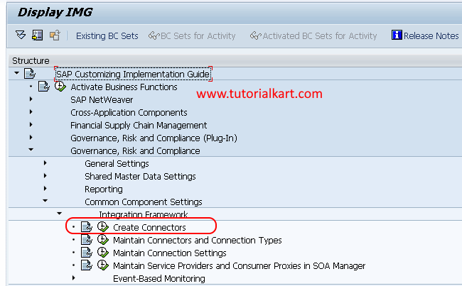 SAP GRC Create connectors