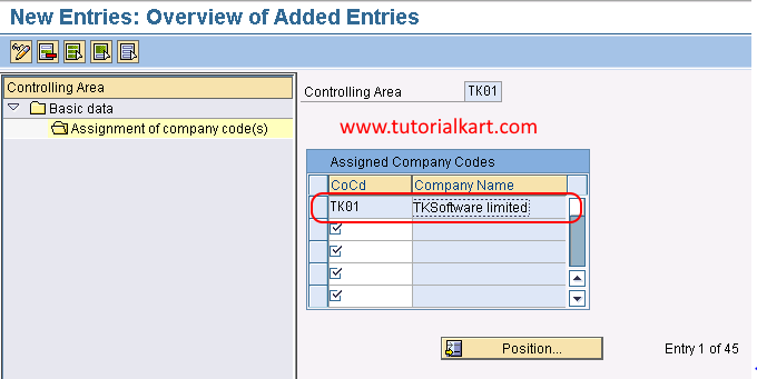 Assign controlling area to company code in SAP