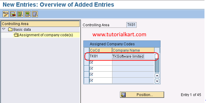 the co account assignment object belongs to company code