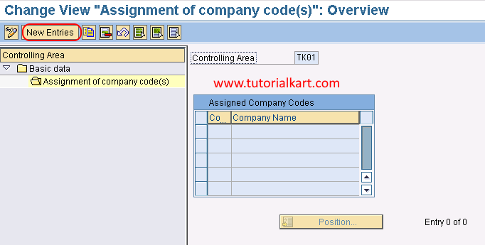Assignment of company code to controlling area in SAP