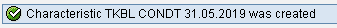 Characteristic created in SAP QM