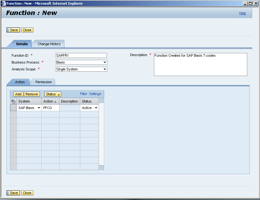 Create Function ID in SAP GRC