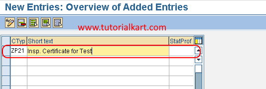 Define Certificate Types in SAP QM