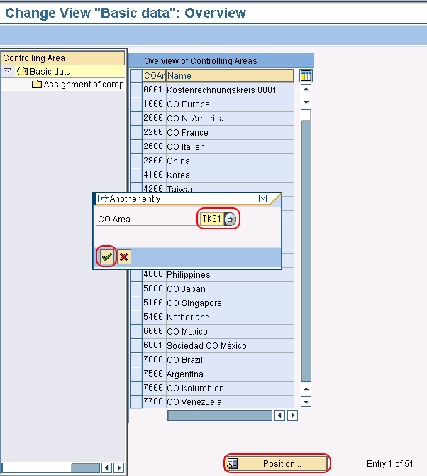 sap account assignment objects have differing company codes