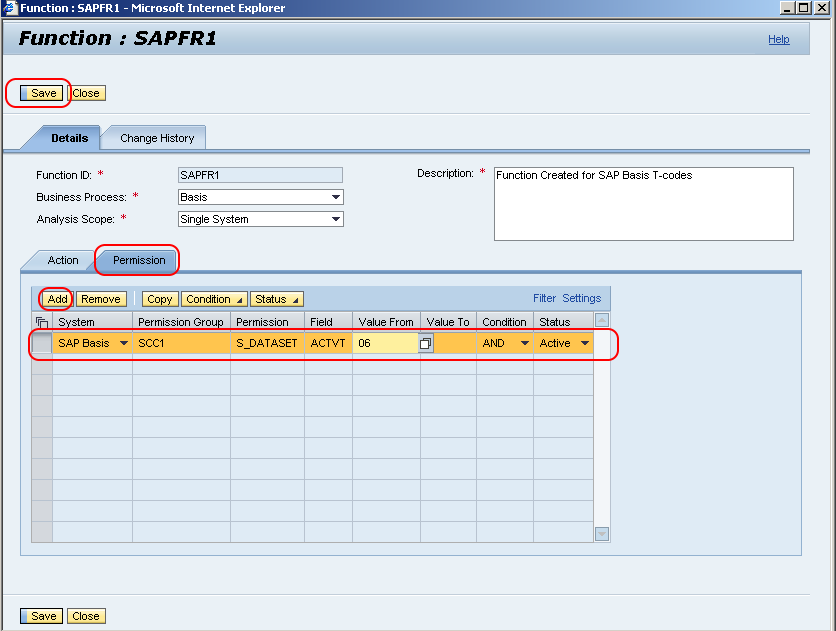 SAP GRC functions