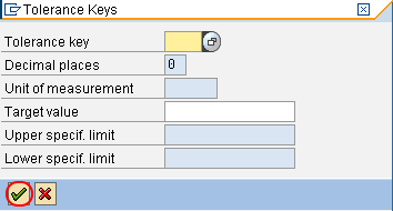 Tolerance keys in SAP QM