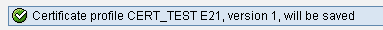 certificate profile created in SAP QM