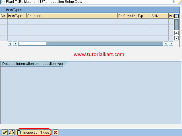 inspection types in SAP