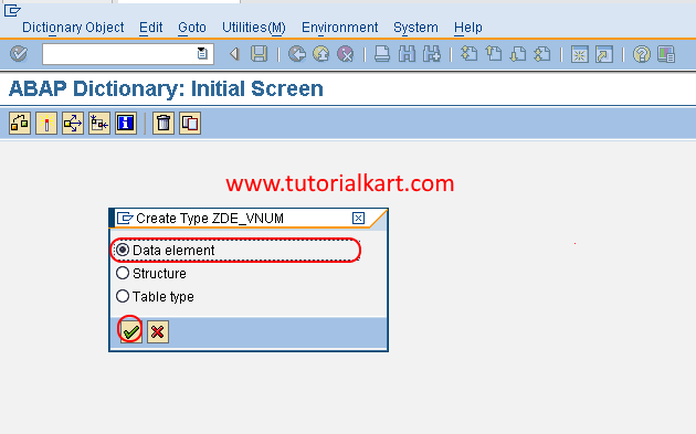 Choose data element in SAP ABAP