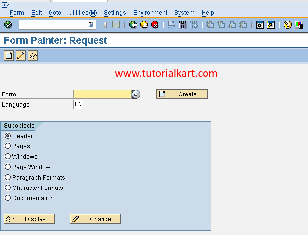 Form painter SAP