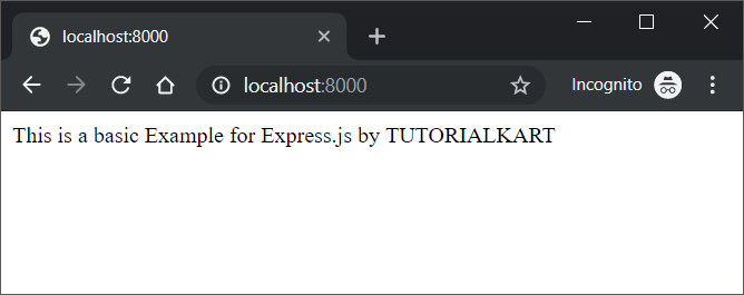 Express.js Web server running