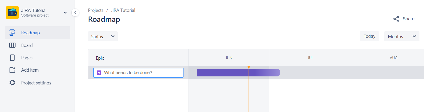 JIRA Tutorial - Roadmap