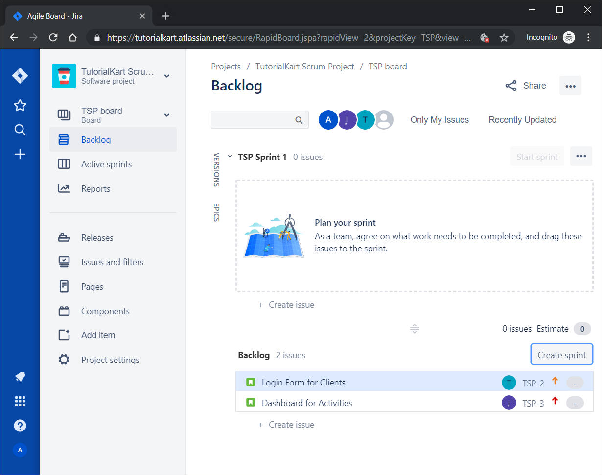 JIRA Scrum - Plan your Sprint